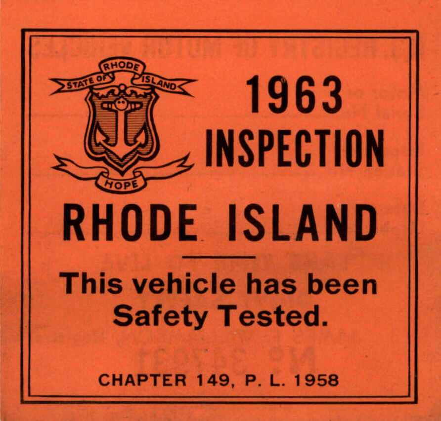 (image for) 1963 Rhode Island Inspection Sticker